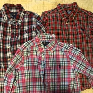 Little boys Ralph Lauren and Chaps shirts